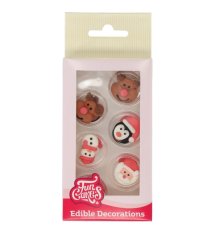 Cukrové dekorace Vánoční sada - 12ks