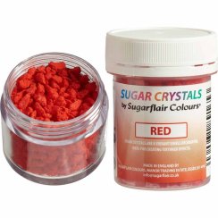 Sugarflair Cukrové krystaly červené 40 g