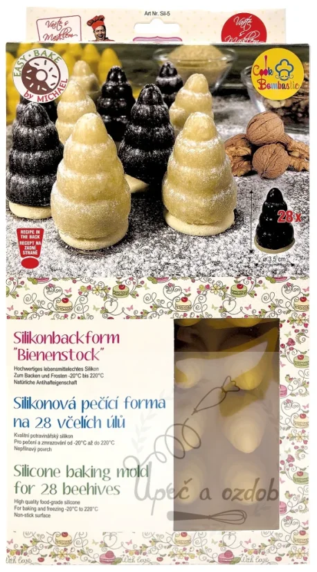 Silikonová pečící forma na 28 včelích úlů