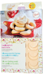 Silikonová pečící forma na vanilkové rohlíčky