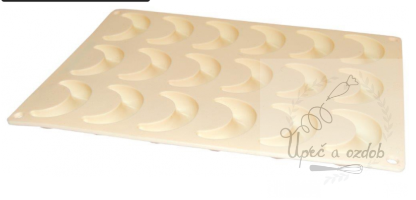 Silikonová pečící forma na vanilkové rohlíčky