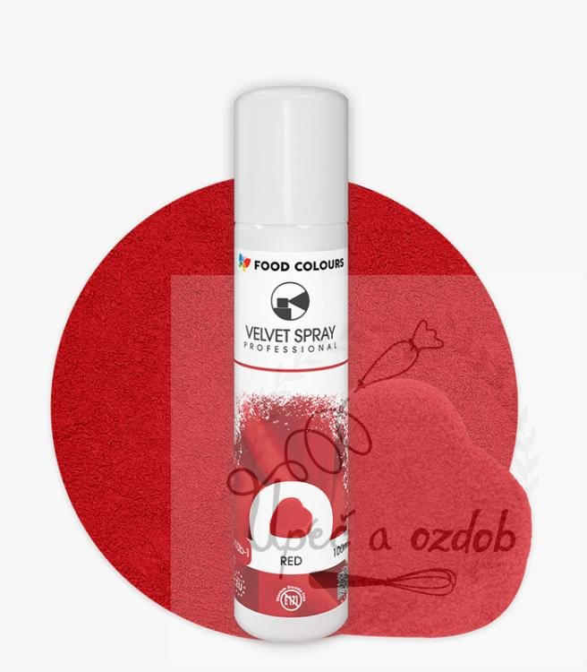 Sametový sprej Food Colours Red (100 ml)