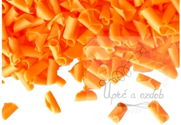 Čokoládové hobliny pomerančové - oranžové 50g