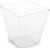 Plastový kelímek hranatý - 60 ml