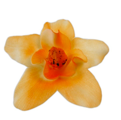 Cukrové zdobení - Velká oranžová orchidej 1 ks