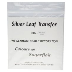 Sugarflair Transfer stříbrný (8 x 8 cm)