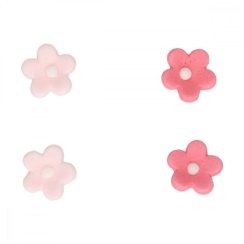 Cukrové zdobení FunCakes - květy mini růžové 64 ks