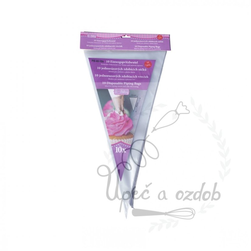 10 jednorázových zdobicích sáčků - 30 cm-