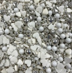 Posypka Zářivě stříbrný mix