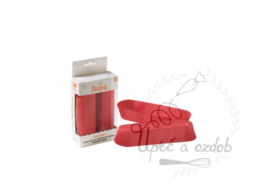 Cukrářské košíčky ECLAIR červené 135x33x28 mm, 60ks