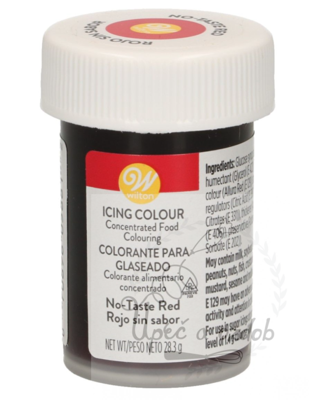Gelová barvy Wilton - Sytě červená bez chuti