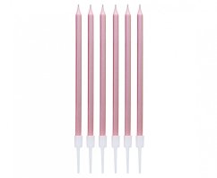 Svíčky růžové zlato 6ks