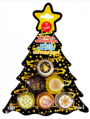 Papírové košíčky mini s vánočními motivy černý -150 kusů