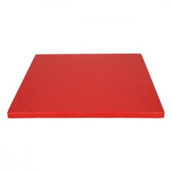 Tác pod dort FunCakes pevný - Červená30,5x30,5 cm