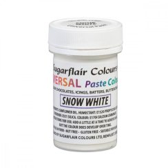 Sugarflair univerzální pastová barva - Sněhově bílá bez E171