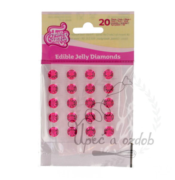 Želé Diamanty - Růžové 20ks