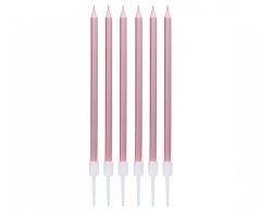 Svíčky růžové zlato 6ks