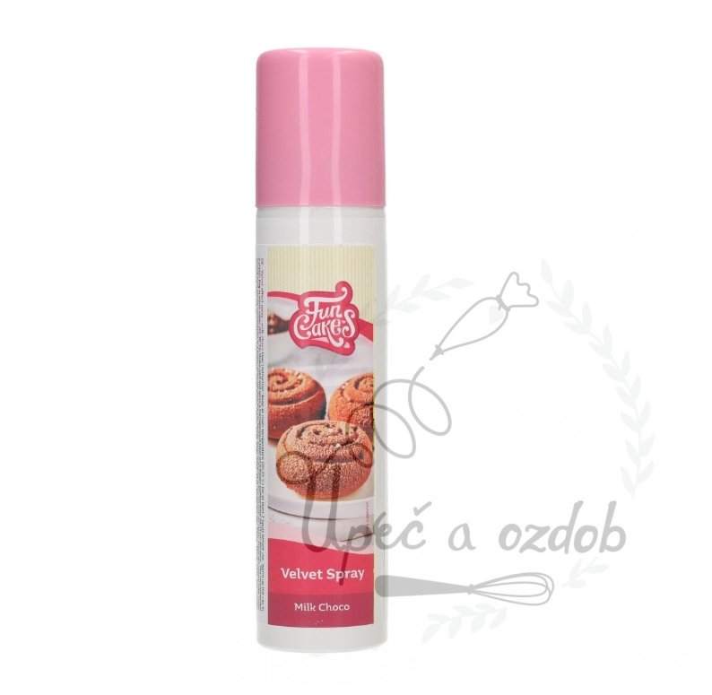 Sametový efekt sprej Funcakes - mléčná čokoláda 100ml