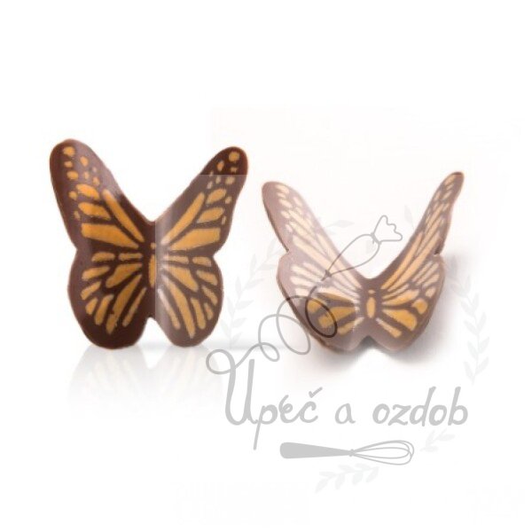 Motýlci z čokolády - hnědo/zlatý 6ks