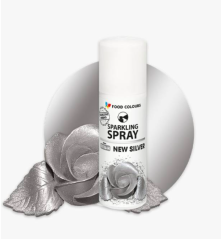 Barva ve spreji Food Colours New Silver - Stříbrná