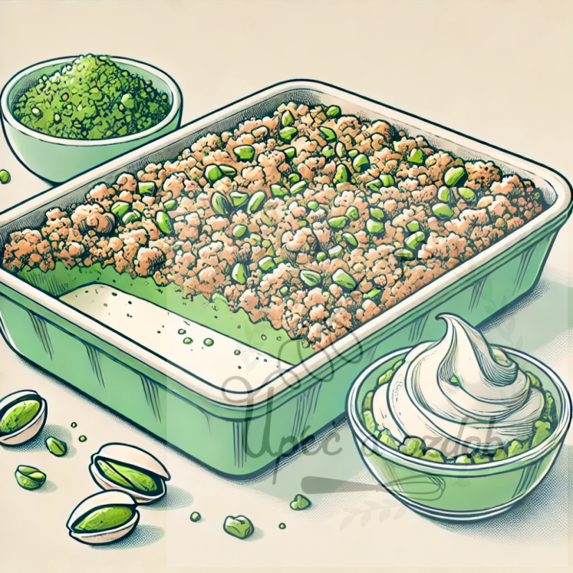 Bezlepková sušenková drť Crumble - Pistáciová příchuť