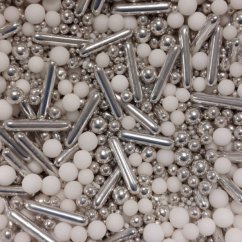 Posypka Stříbrný mix