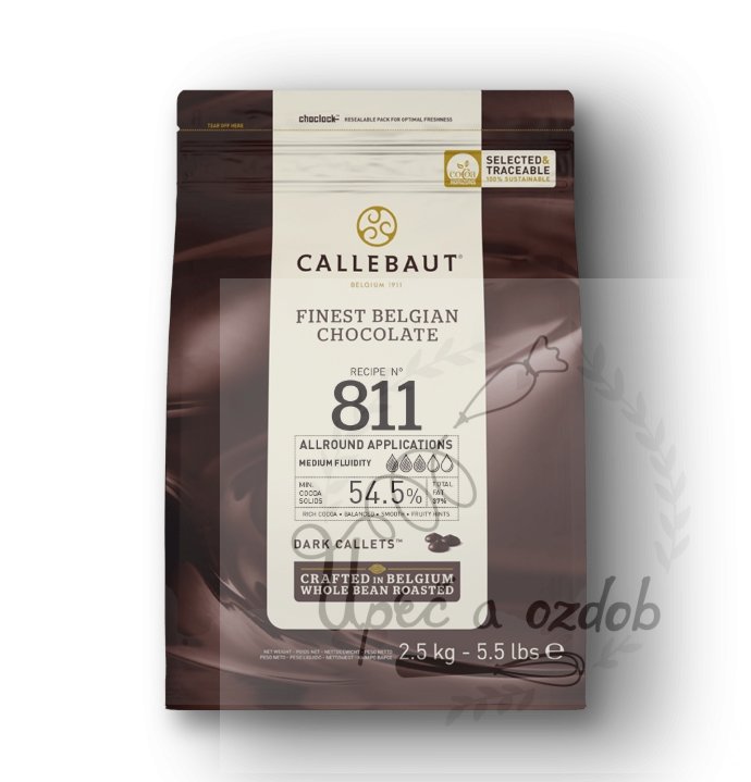 Callebaut 811 – hořká čokoláda 54,5 % - callebaut hořká: 2,5 kg