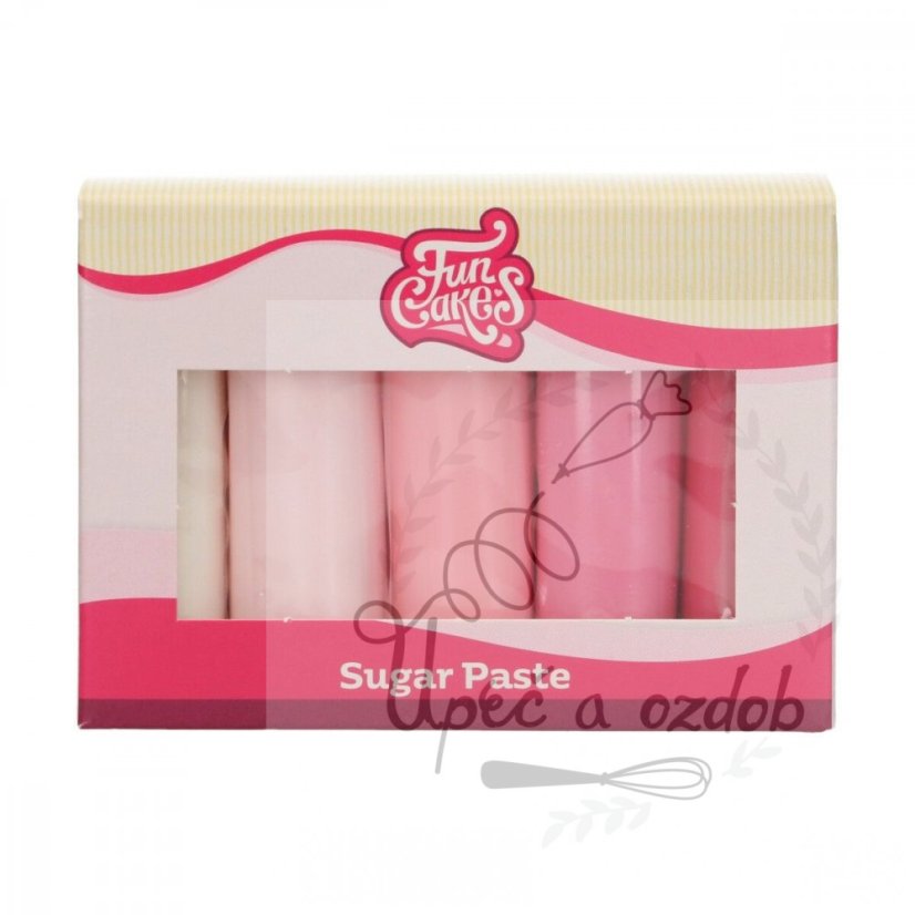 Barevné potahovací hmoty Funcakes - Růžová paleta barev