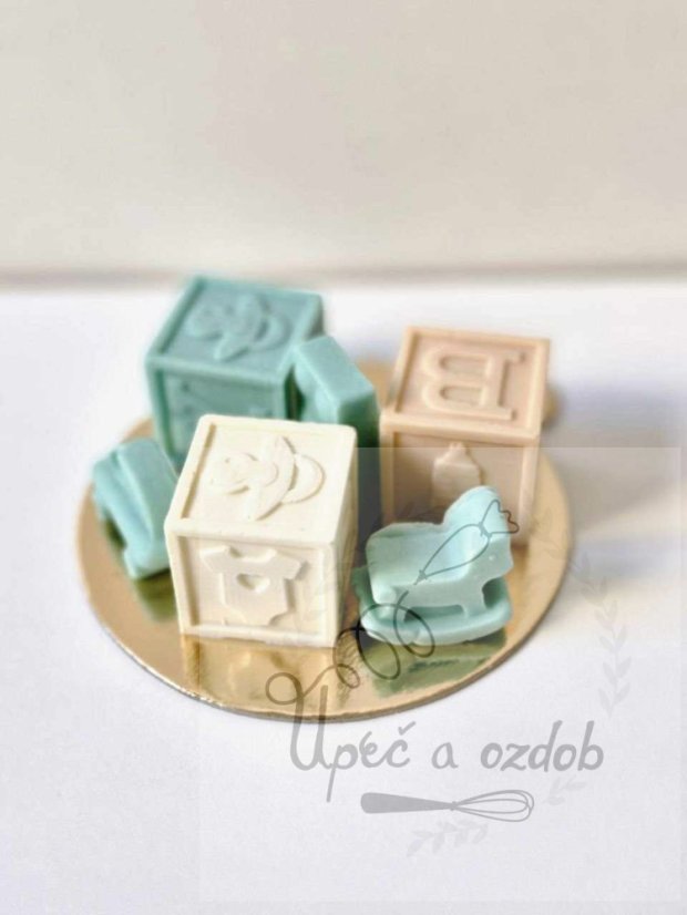 Čokoládové kostičky modré