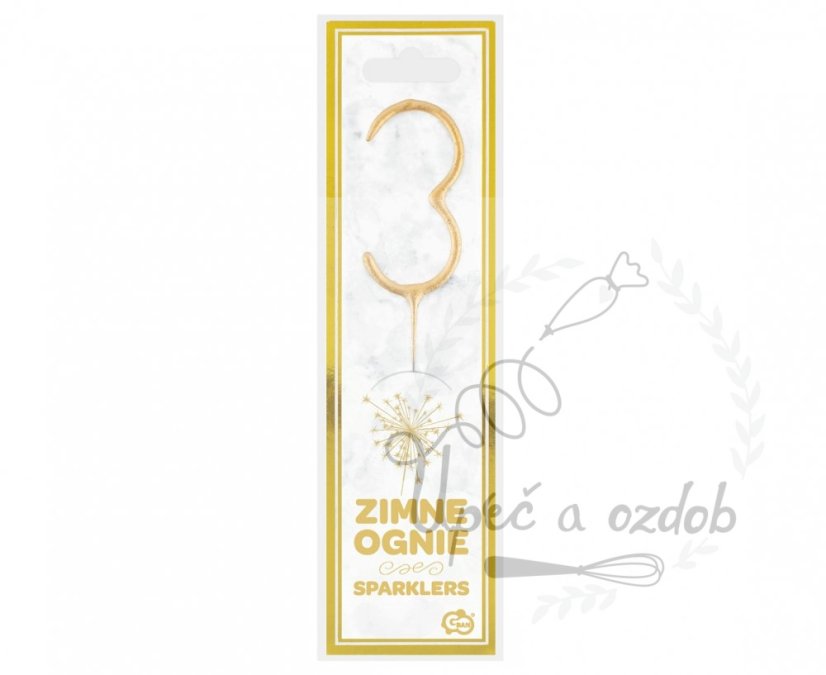 Prskavka na dort číslice - prskavky: 3