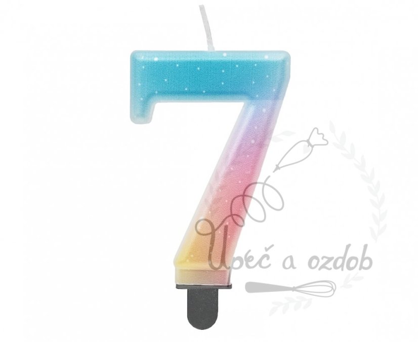 Svíčky barevné čísla - Svíčky čísla barevne: 7