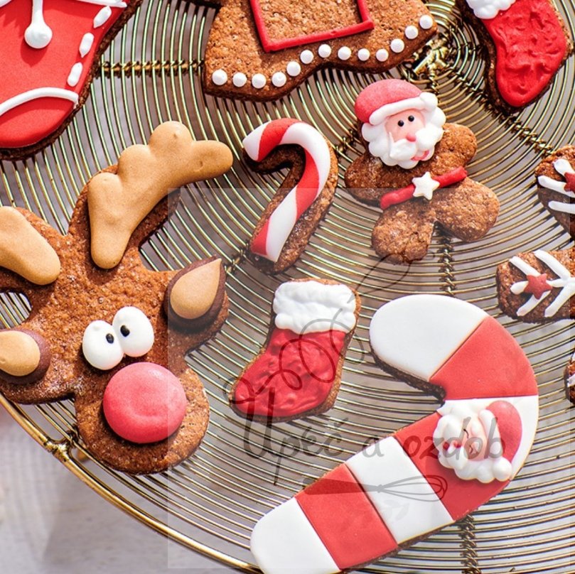 Santa Claus cukrová dekorace - 12ks