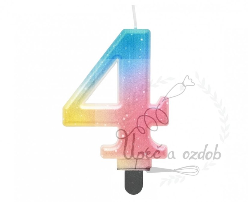 Svíčky barevné čísla - Svíčky čísla barevne: 4