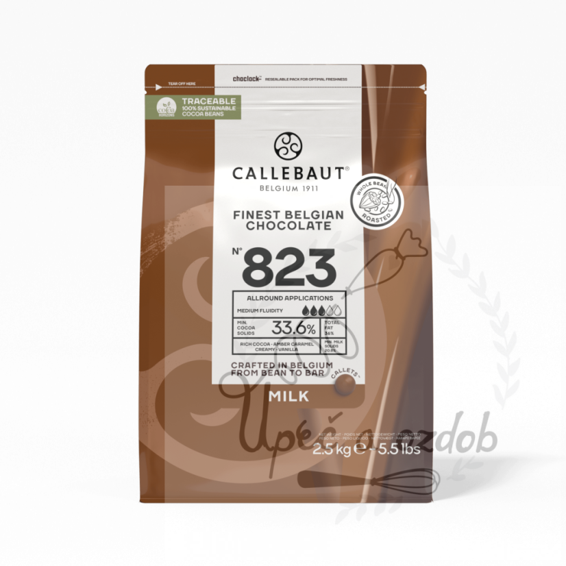 Callebaut 823 - Mléčná 33,6% - Callebaut 823: 2,5 kg