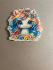 Jedlý zápich Jednorožec s kytičkami – Dortová dekorace 🦄🌸