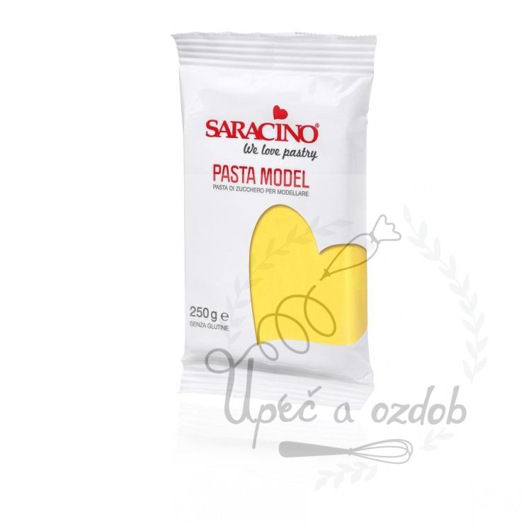 Modelovací fondán na dort Saracino žlutý (250 g)