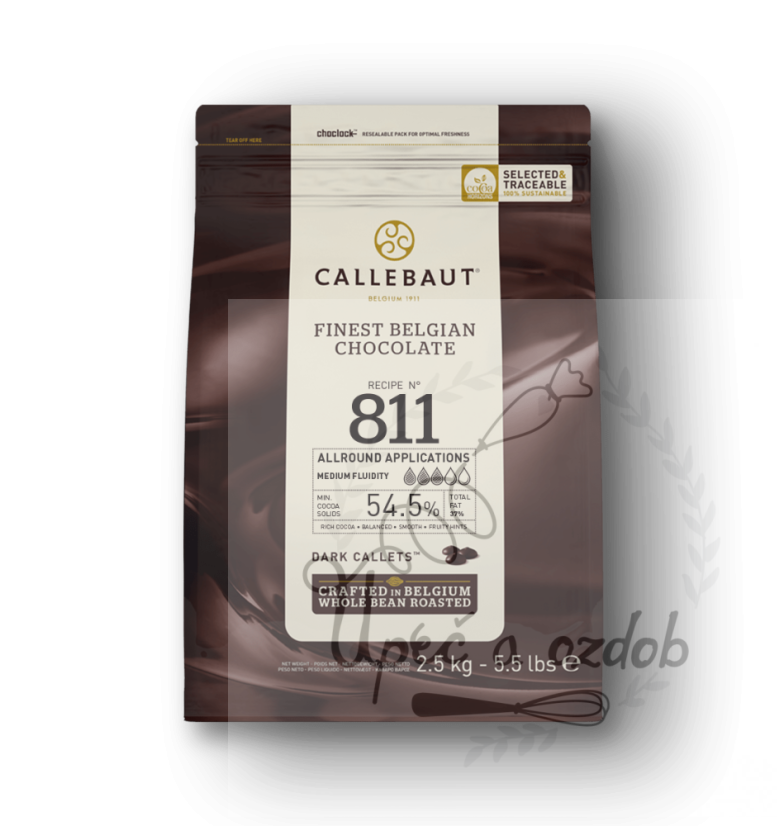 Callebaut 811 – hořká čokoláda 54,5 % - callebaut hořká: 2,5 kg