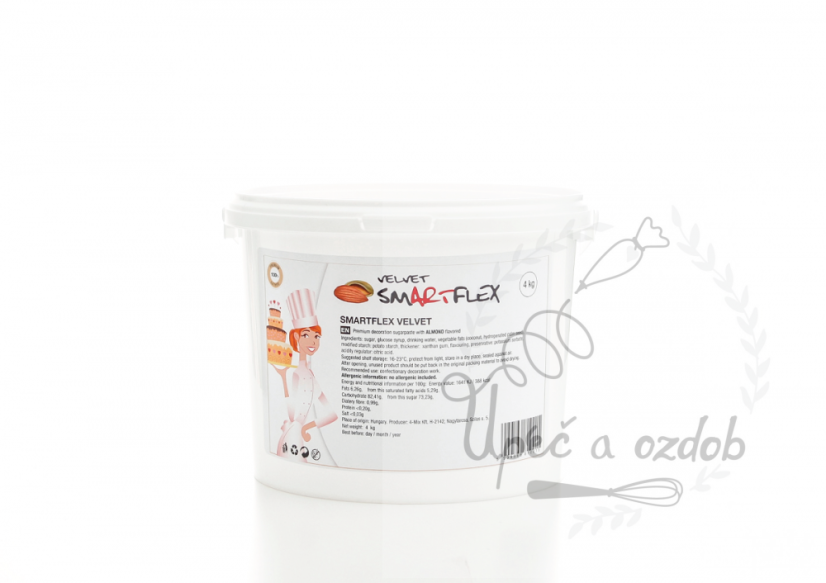 Smartflex Velvet Mandle 4 kg (Potahovací a modelovací hmota na dorty)