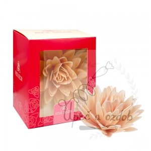 Kytka z jedlého papíru - XL Pivoňka oranžová 1ks