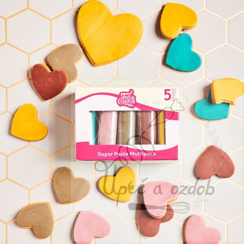 Barevné potahovací hmoty Funcakes - Barvy země