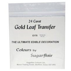 Sugarflair Transfer plát zlatý 24 karátů (8 x 8 cm)