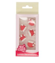 Cukrová vánoční sada čepičky - 12ks