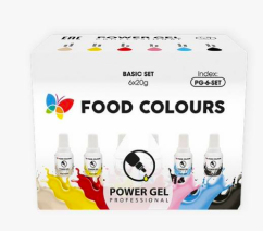Food Colours sada gelových barev PowerGel (6 ks)
