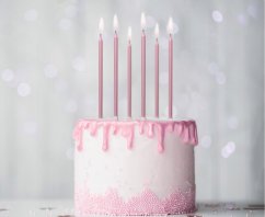 Svíčky růžové zlato 6ks