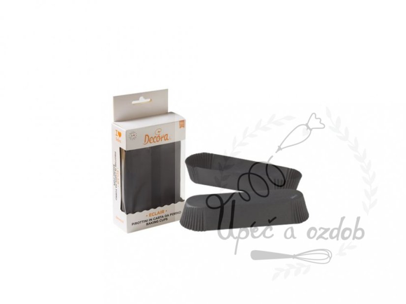 Cukrářské košíčky ECLAIR černé 135x33x28 mm, 60ks