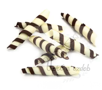 Čokoládové tyčinky Rolls Twister (hořko-bílé) 50g