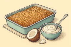 Bezlepková sušenková drť Crumble - Kokosová příchuť