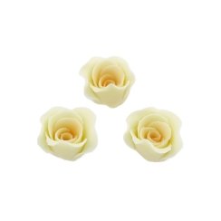 Fondánové růže - bílo oranžová 4ks