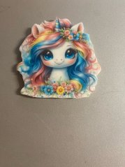 Jedlý zápich Jednorožec s kytičkami – Dortová dekorace 🦄🌸