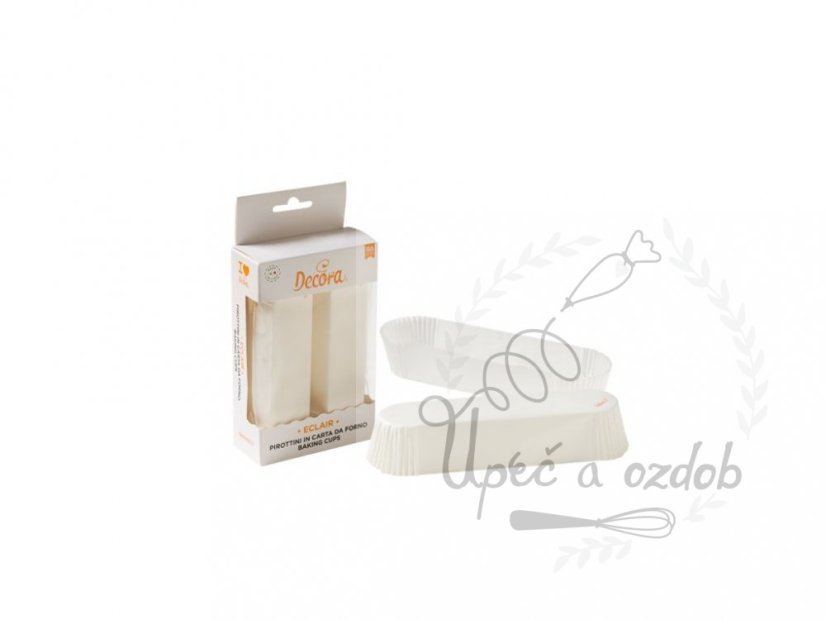 Cukrářské košíčky ECLAIR bílé 135x33x28 mm, 60ks